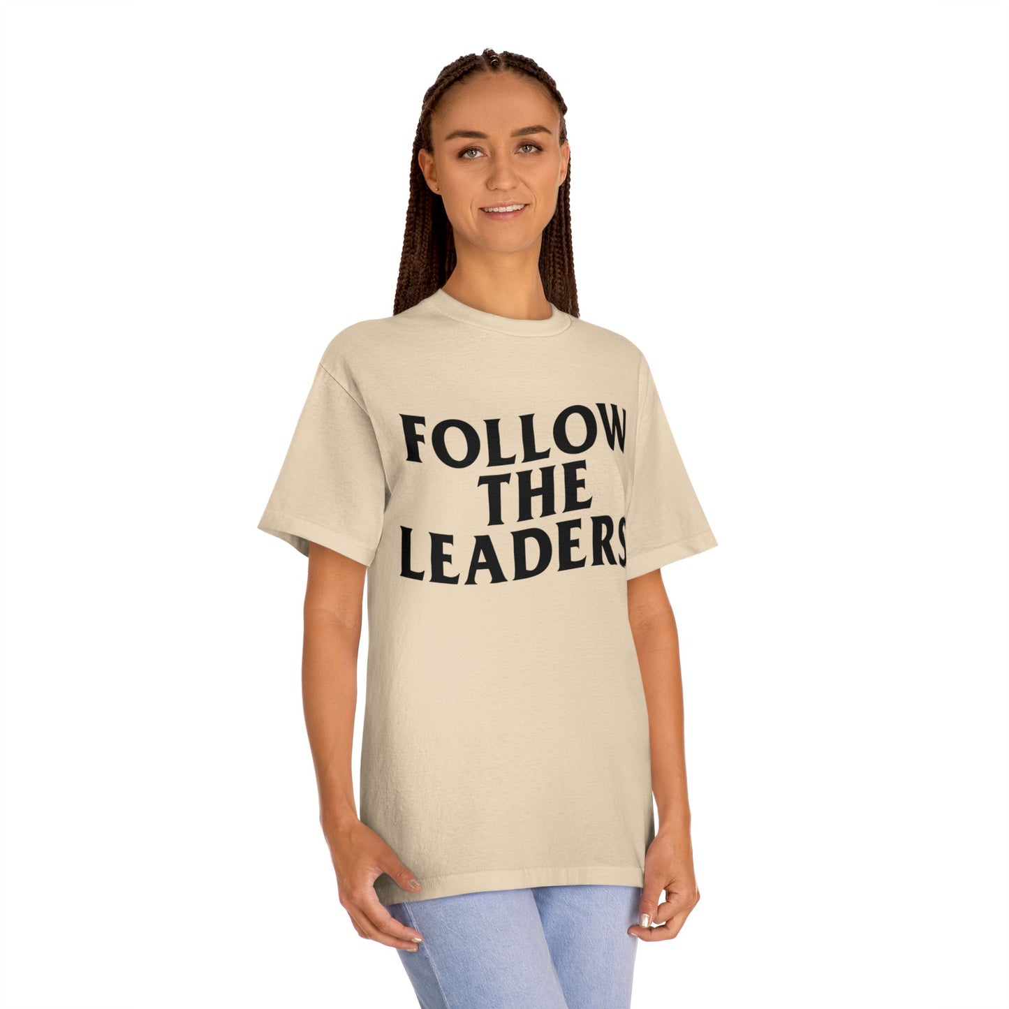 Unisex Classic Tee with 'Follow the Leaders' Print