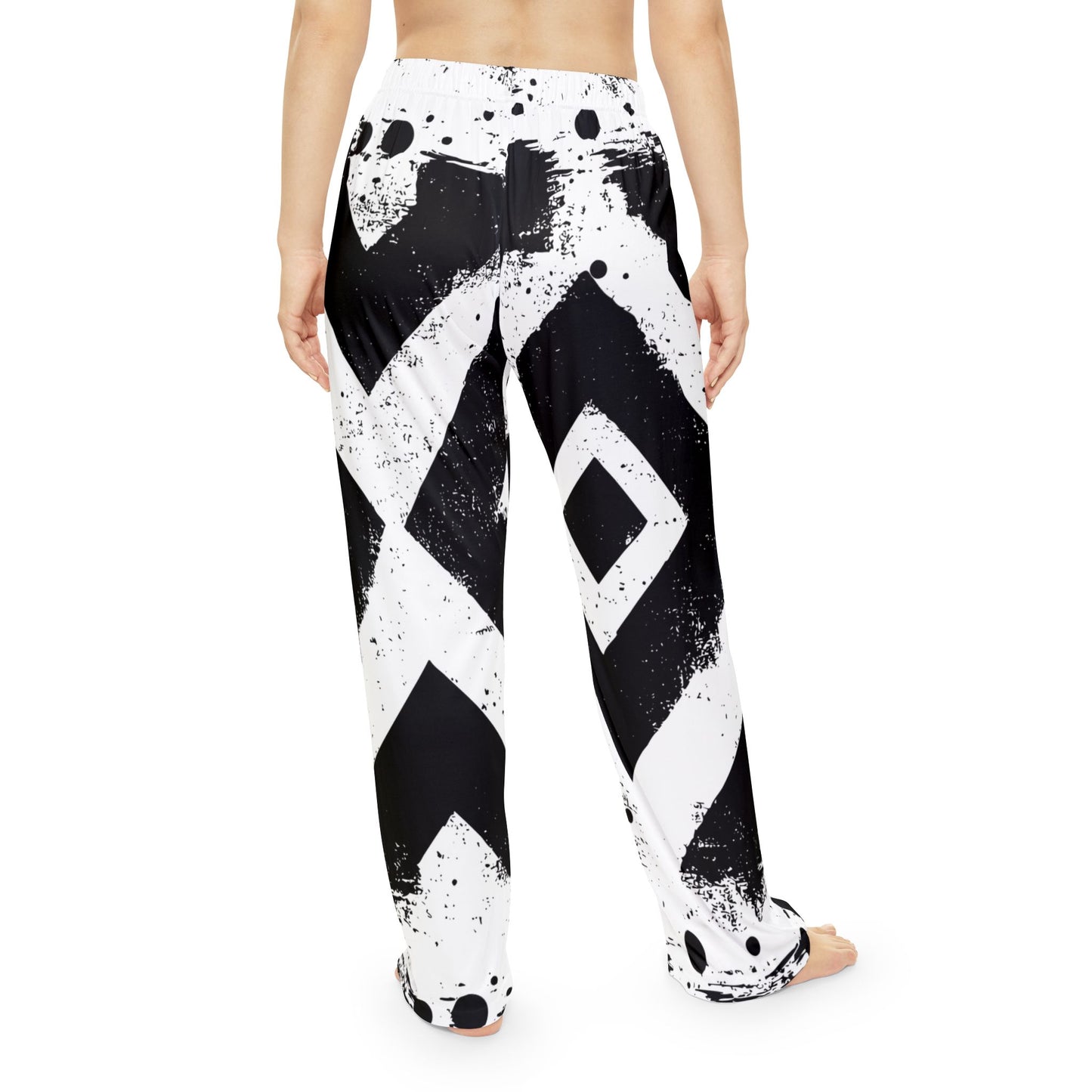 Black & White Pattern Lounge Pants — Women's Printed Sleepwear