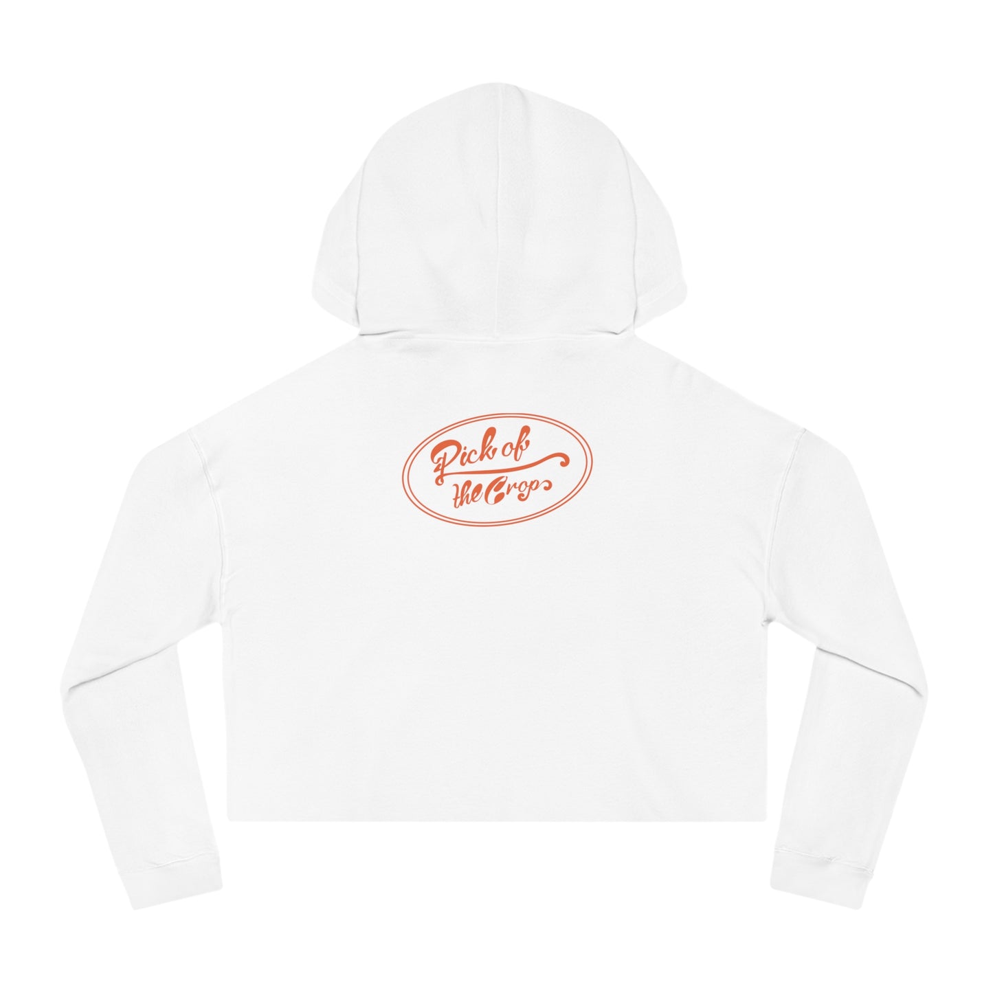 Women’s Cropped Hooded Sweatshirt with Peaches & Leaders Design