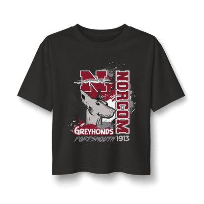 Norcom Greyhounds Women's Boxy Tee — Portsmouth 1913 School Spirit