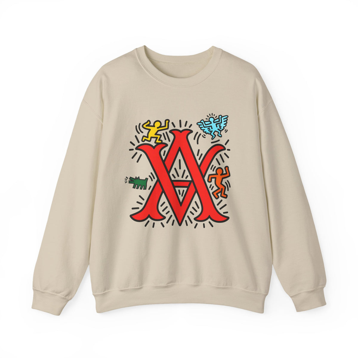 Abstract Vision Graphic Crewneck Sweatshirt