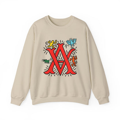 Abstract Vision Graphic Crewneck Sweatshirt