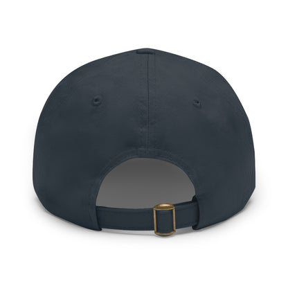 Follow the Leaders Dad Hat with Leather Patch - Stylish White Cap for Trendsetters
