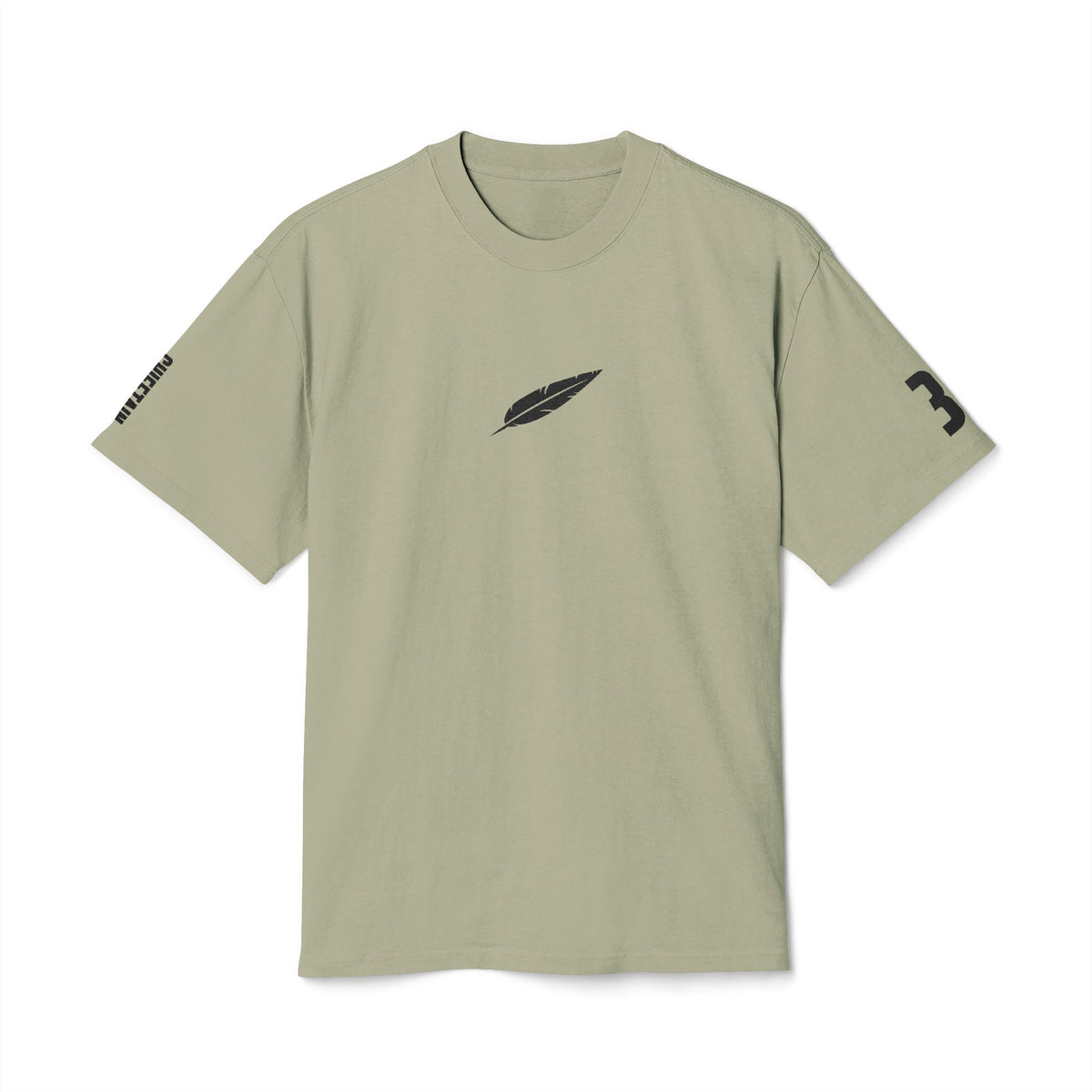 Feather Logo Tee - Minimal Vintage Graphic T-Shirt