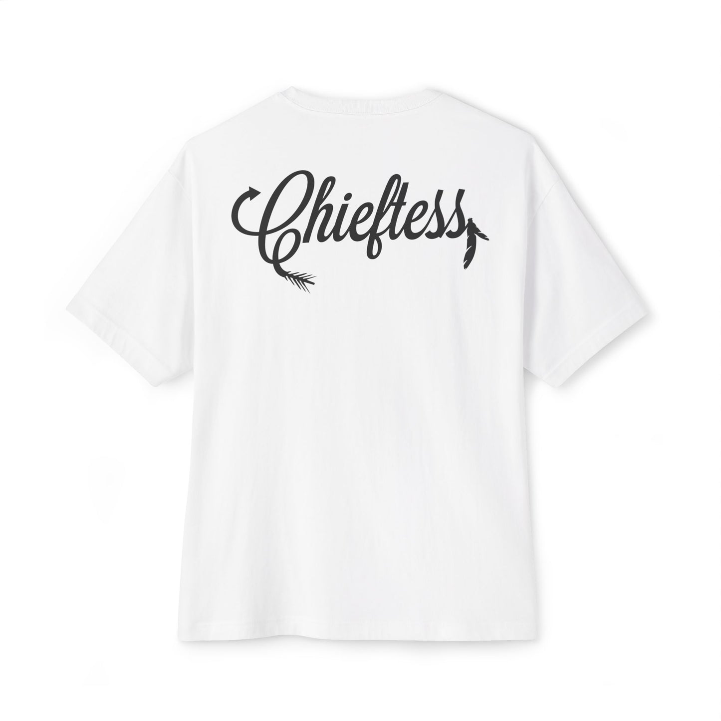 Bold Chieftess Graphic Oversized Tee - Trendy Statement T-Shirt for Everyday Style