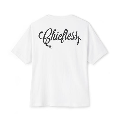 Bold Chieftess Graphic Oversized Tee - Trendy Statement T-Shirt for Everyday Style