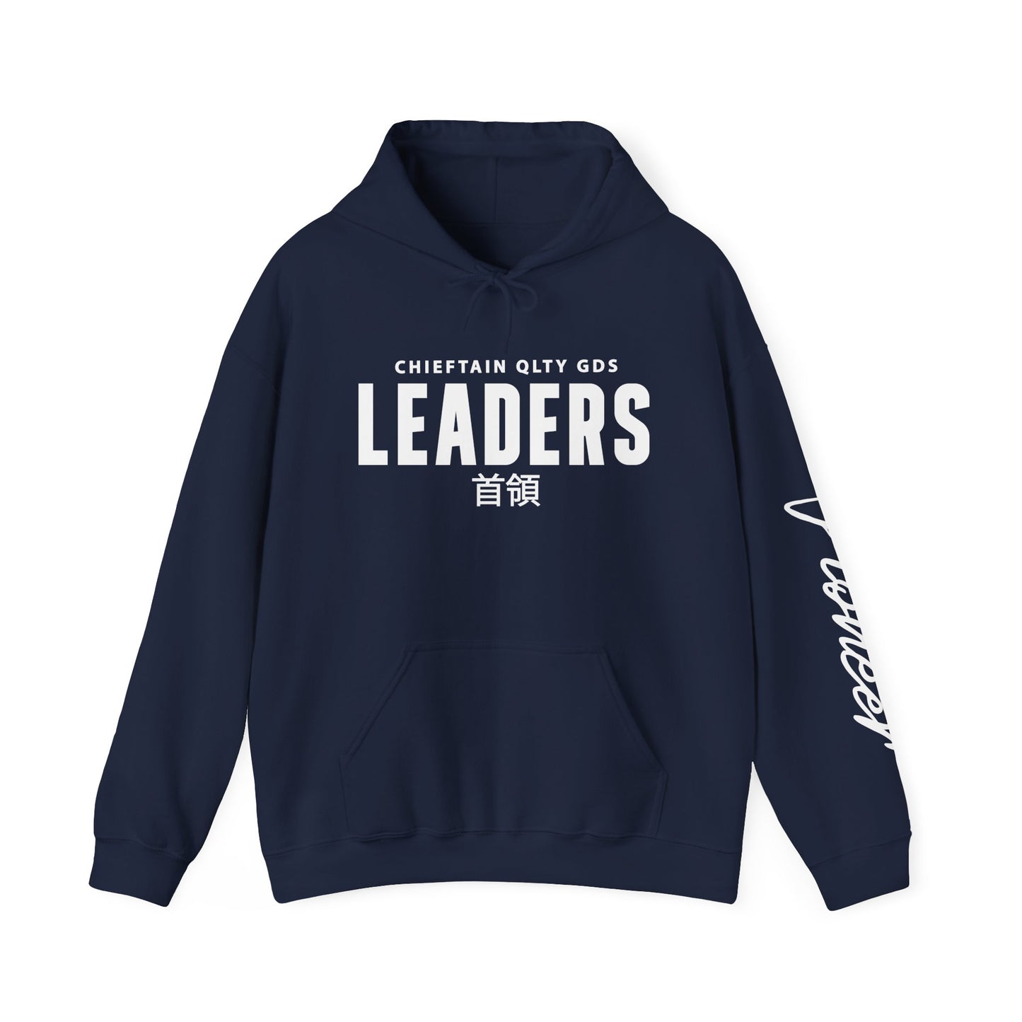 Leaders Hoodie – Bold Streetwear Pullover with 'LEADERS' with Tribe Leader Asian symbol