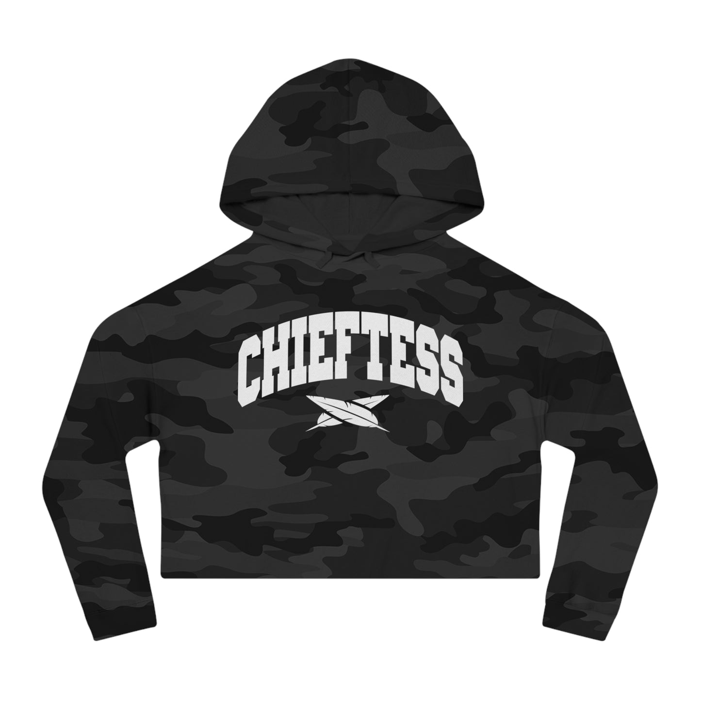 Women's Casual Cross feathers leaders Cropped Hoodie