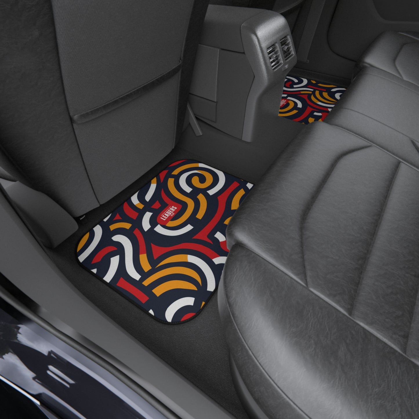 Abstract Design Car Mats - Stylish Rear Floor Mats for Leaders