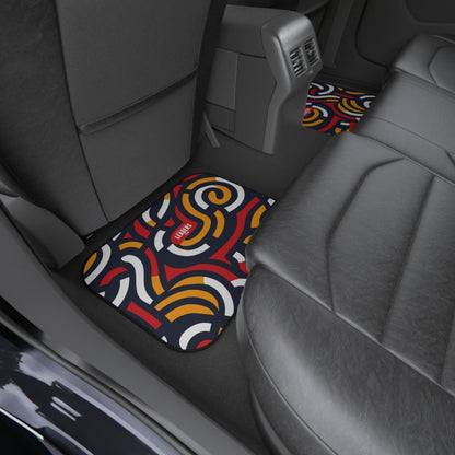 Abstract Design Car Mats - Stylish Rear Floor Mats for Leaders