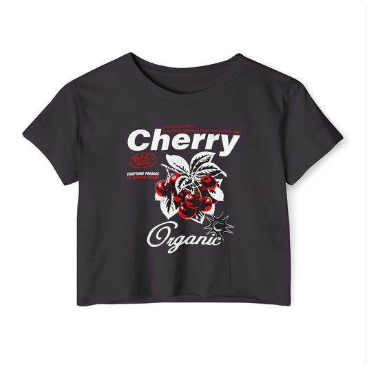 Cherry Organic Crop Top — "Pick of the Crops"