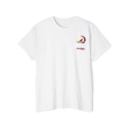 Pocket Tee — Retro Sailboat Pocket Logo T‑Shirt