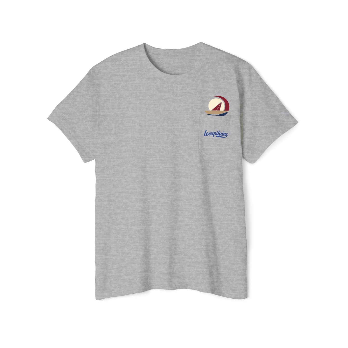 Pocket Tee — Retro Sailboat Pocket Logo T‑Shirt