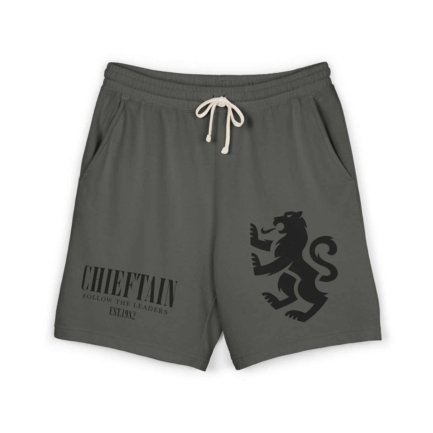 Chieftain Athleisure Sweat Shorts —Panther Emblem Casual Fleece Shorts