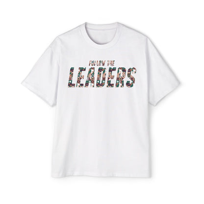 Men's Heavy Oversized Chieftain Follow The Leader pattern Tee