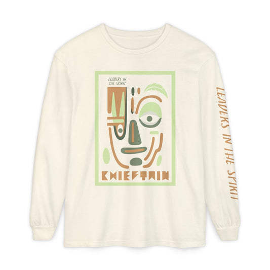 Abstract Tribal Face Long Sleeve Tee
